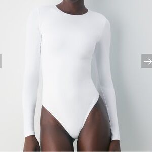 Aritzia Original Contour Turn Bodysuit-White